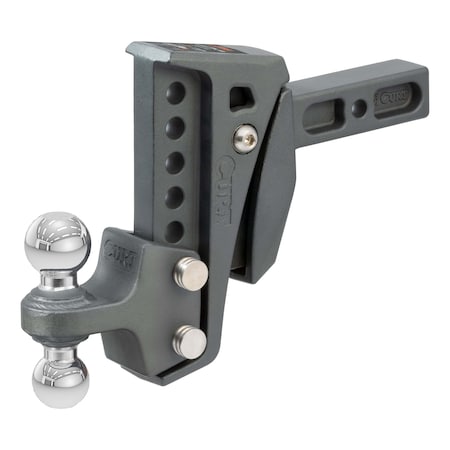 Curt Rebellion XD Adjustable Cushion Hitch, 2 Shank, 2 2516 Balls, 15K 45951